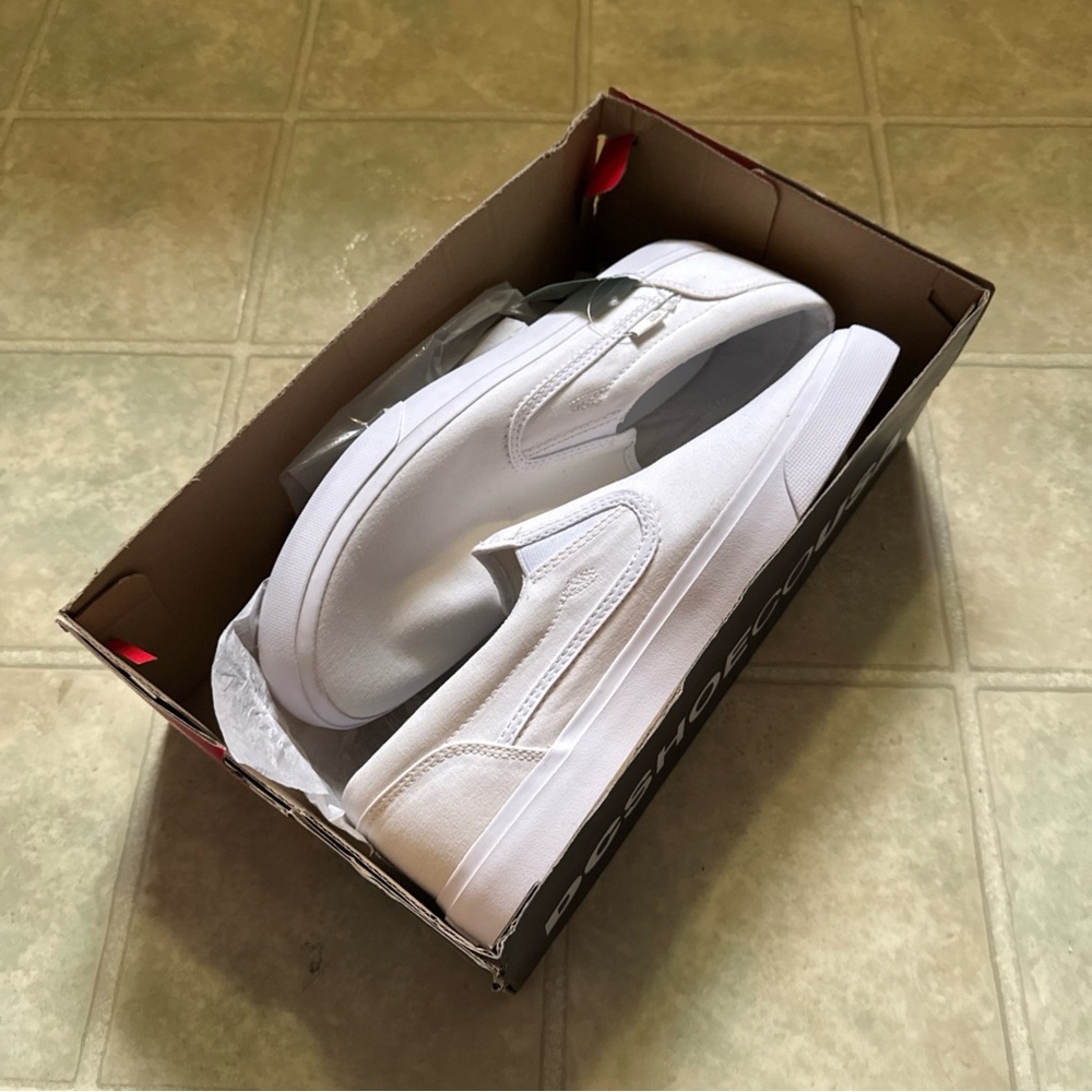 DC White Loafers & Slip-Ons with Minimalist Design